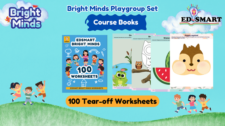 Edsmart Bright Minds Toddler Kit - Worksheets, 2 Picture books and StoryTeller set - perfect for kids starting preschool