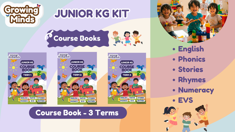 Edsmart Junior KG /LKG Growing Minds Pre-primary Kit: Course Books, Workbooks , Worksheets and lot more