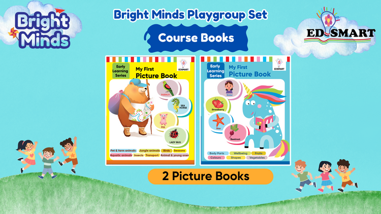 Edsmart Bright Minds Toddler Kit - Worksheets, 2 Picture books and StoryTeller set - perfect for kids starting preschool