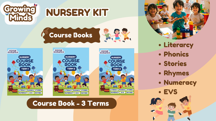 Edsmart Nursery Growing Minds Kit: Course Books, Workbooks, Easy tear worksheets and lot more