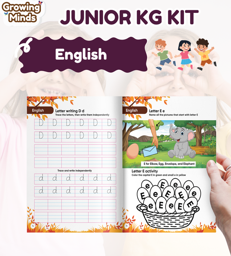 Edsmart Growing Minds - Junior KG /LKG Course and Workbook COMBO | Literacy & Phonics, Numeracy, EVS, Age 4+ Years, CBSE Curriculum | 6 Books and with FREE STORY TELLER SET