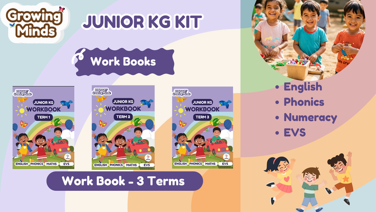 Edsmart Junior KG /LKG Growing Minds Pre-primary Kit: Course Books, Workbooks , Worksheets and lot more