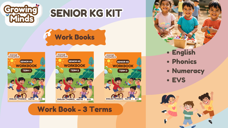 Edsmart Senior KG /LKG Growing Minds Pre-primary Kit: Course Books, Workbooks , Worksheets and lot more