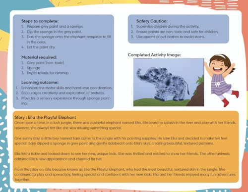 Edsmart Art and Craft Book with Stories - Book 1 | Art and craft book for kids