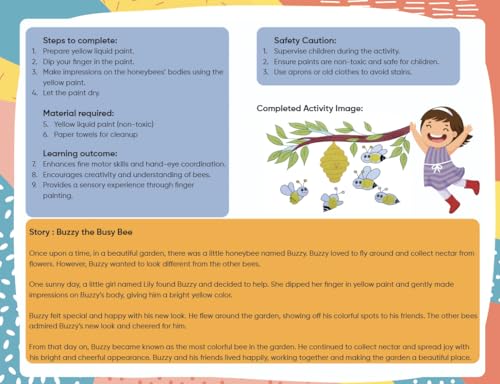 Edsmart Art and Craft Book with Stories - Book 1 | Art and craft book for kids