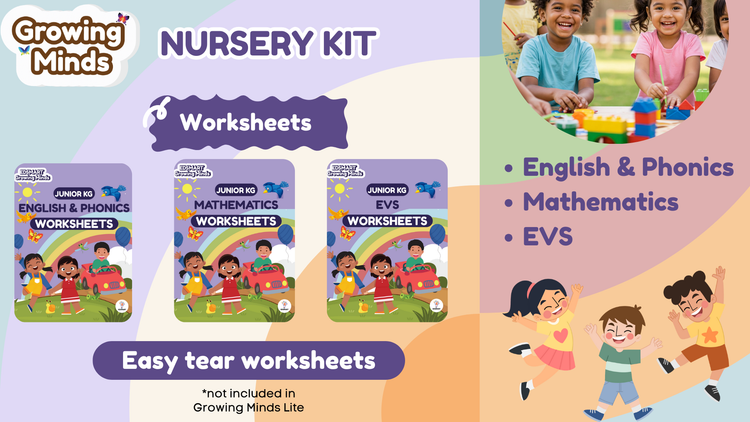 Edsmart Junior KG /LKG Growing Minds Pre-primary Kit: Course Books, Workbooks , Worksheets and lot more