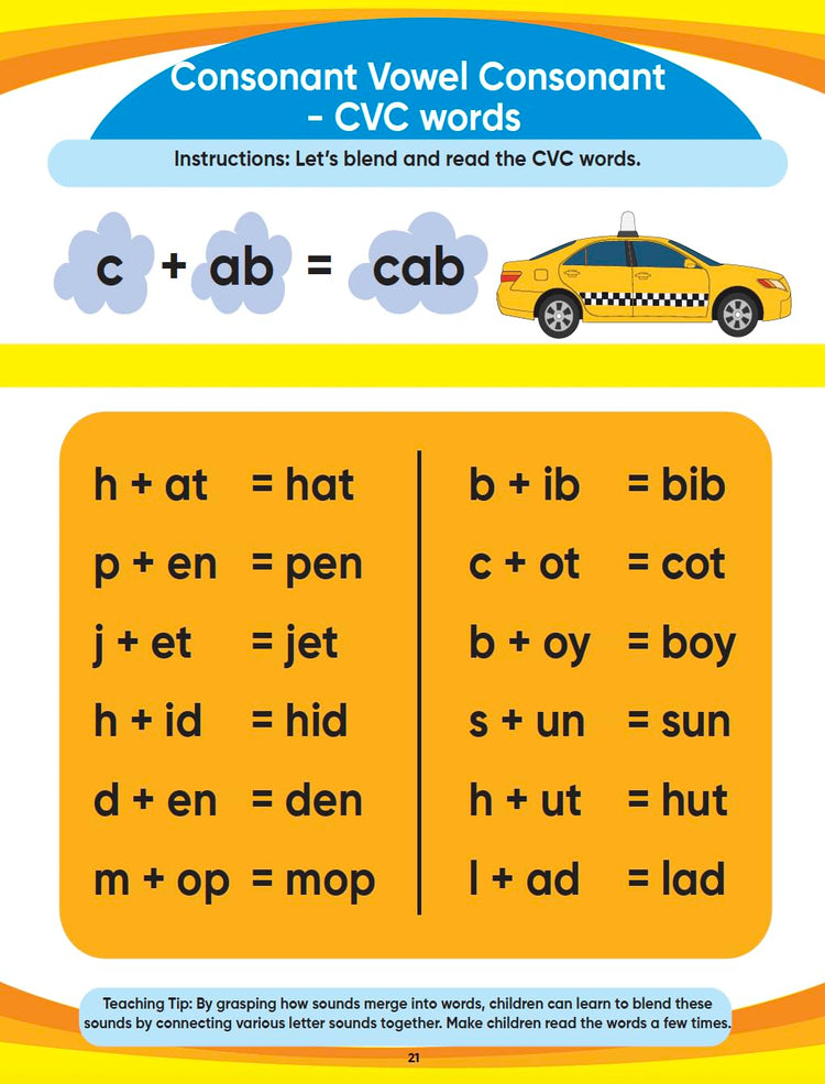 Edsmart Tiny Reader English phonics book, phonics reader level 2, Vowel Letter sounds, phonics activity book , Phonics books 4 years, Phonics worksheets , Letter sounds book, A-Z Sounds, CVC words