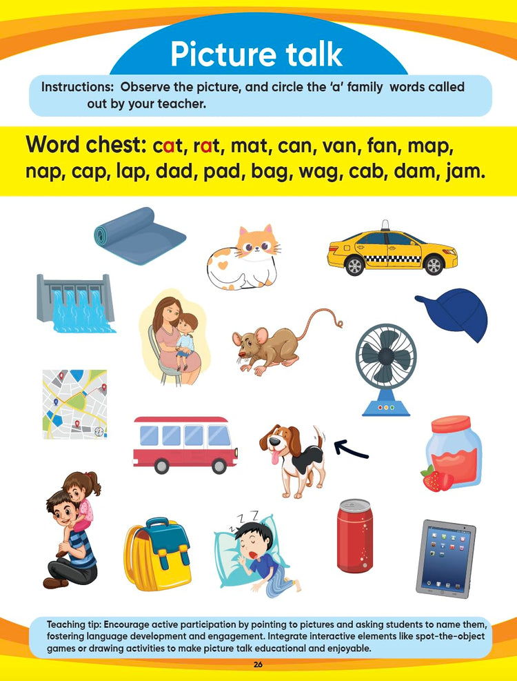 Edsmart Tiny Reader English phonics book, phonics reader level 2, Vowel Letter sounds, phonics activity book , Phonics books 4 years, Phonics worksheets , Letter sounds book, A-Z Sounds, CVC words