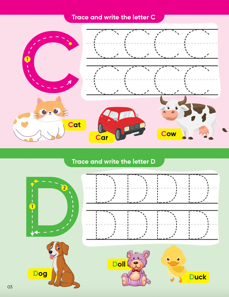 Wipe and Clean: Capital Letter Writing Book - kids reusable A-Z writing exercise book | Best Pencil Control Tracing Book for Kids with FREE Pen Included