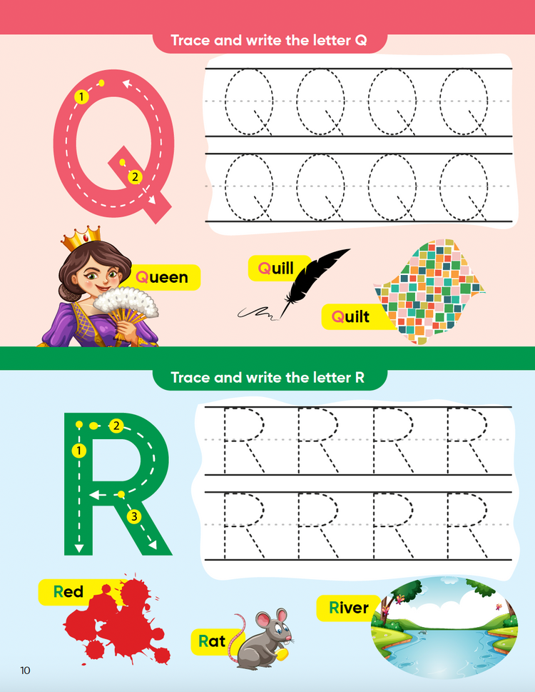 Wipe and Clean: Capital Letter Writing Book - kids reusable A-Z writing exercise book | Best Pencil Control Tracing Book for Kids with FREE Pen Included