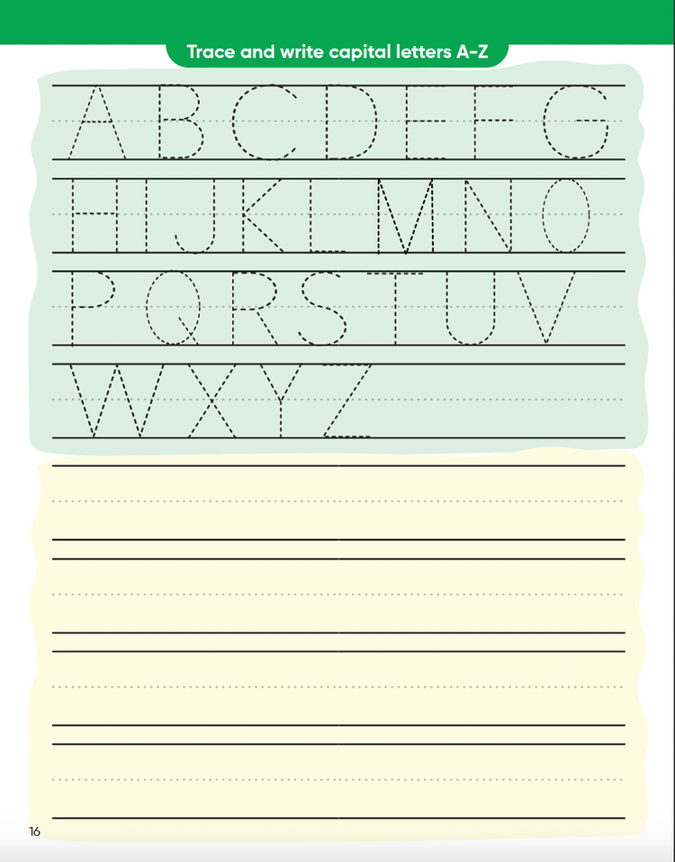 Wipe and Clean: Capital Letter Writing Book - kids reusable A-Z writing exercise book | Best Pencil Control Tracing Book for Kids with FREE Pen Included