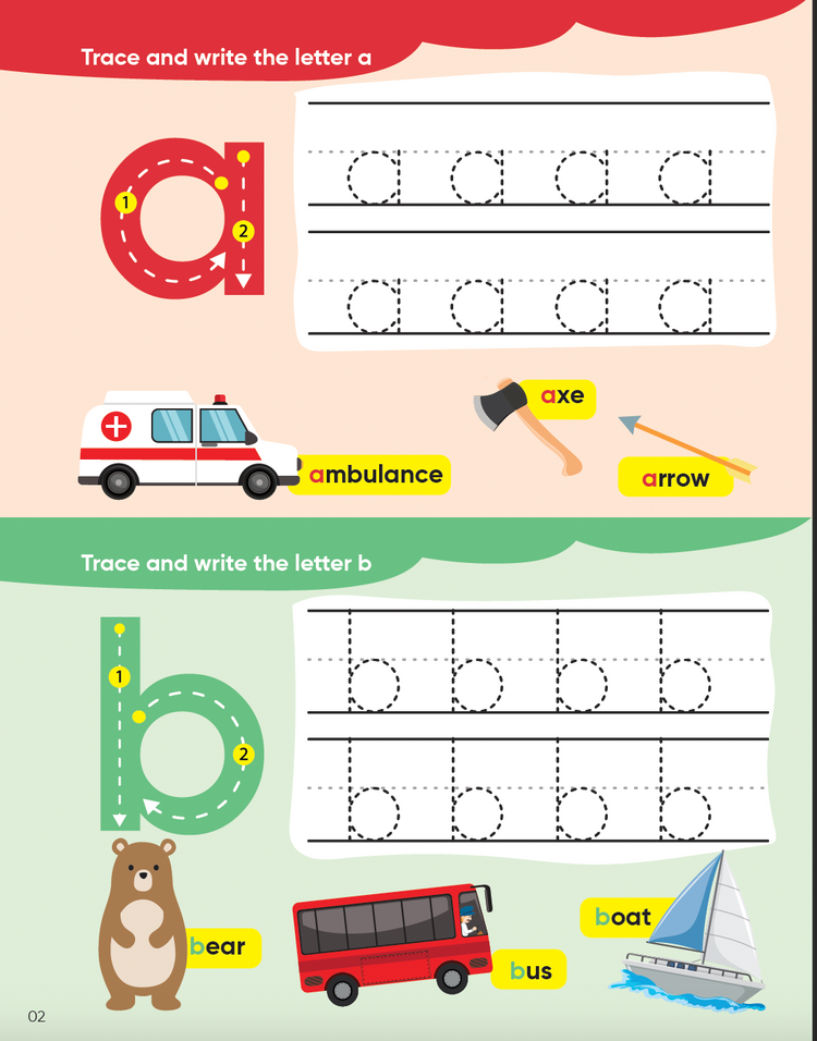 Wipe and Clean: Small Letter Writing Book - kids reusable writing excercise book | Best Pencil Control Tracing Book for Kids with FREE Pen Included