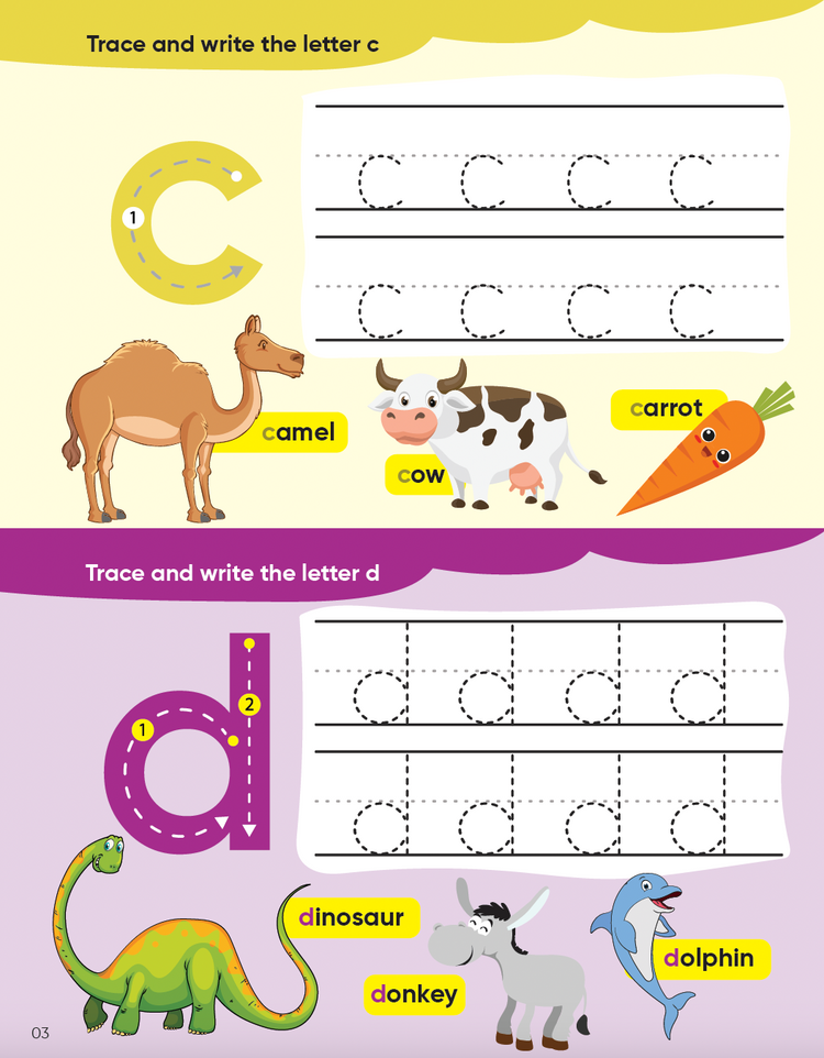 Wipe and Clean: Small Letter Writing Book - kids reusable writing excercise book | Best Pencil Control Tracing Book for Kids with FREE Pen Included