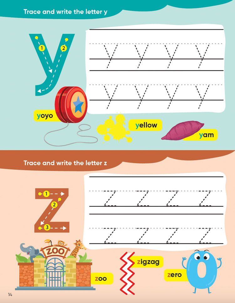 Wipe and Clean: Small Letter Writing Book - kids reusable writing excercise book | Best Pencil Control Tracing Book for Kids with FREE Pen Included