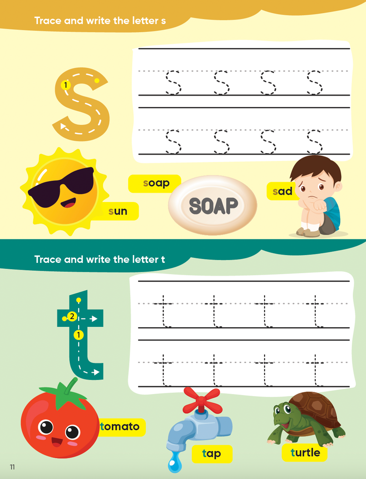 Wipe and Clean: Small Letter Writing Book - kids reusable writing excercise book | Best Pencil Control Tracing Book for Kids with FREE Pen Included
