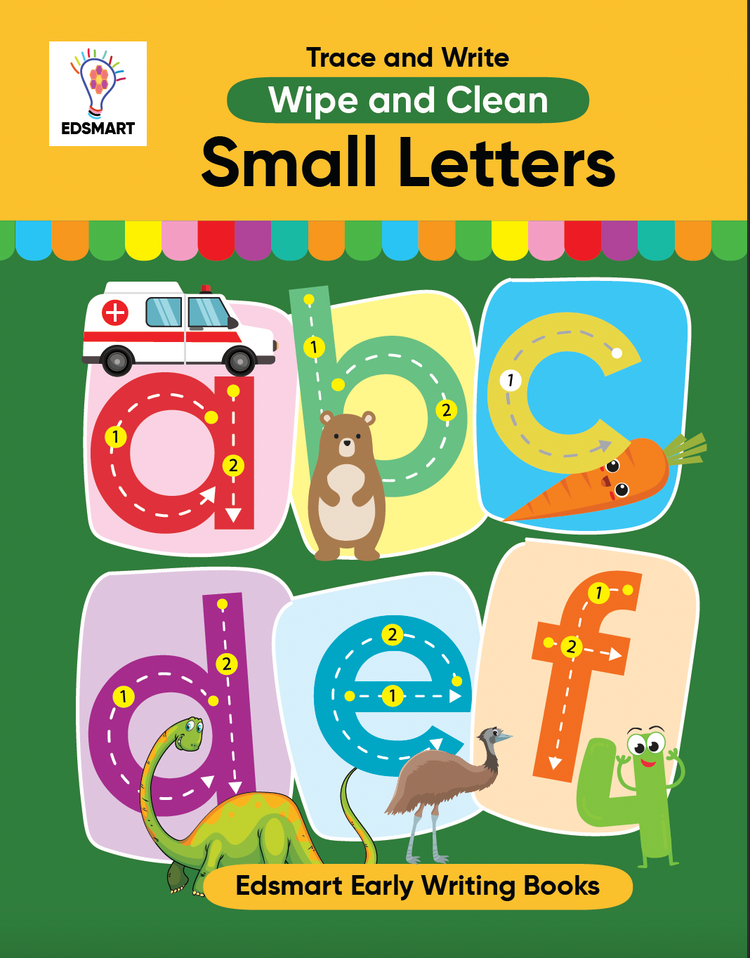 Wipe and Clean: Small Letter Writing Book - kids reusable writing excercise book | Best Pencil Control Tracing Book for Kids with FREE Pen Included