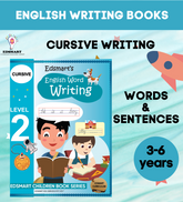 Edsmart Cursive word Writing Book Level 2, English Cursive copywriting book 3 letter word writing and sentence writing | Handwriting Improvement Books
