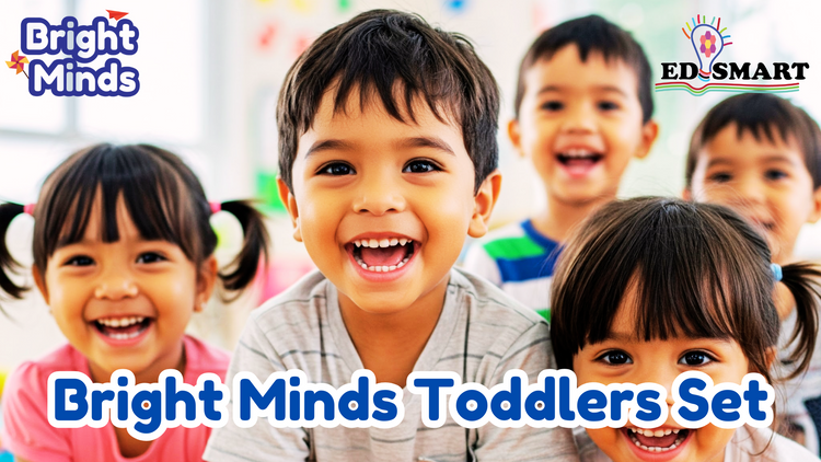 Edsmart Bright Minds Toddler Kit - Worksheets, 2 Picture books and StoryTeller set - perfect for kids starting preschool