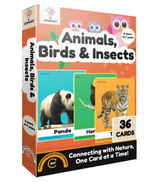 Edsmart BIG & Thick Flash Cards for Toddlers & Preschool - Animals, Birds and Insects Learning for Kids |Montessori Toys & Games