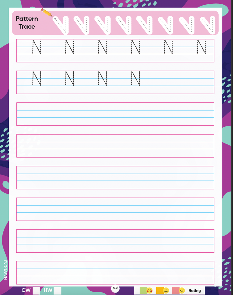 Edsmart Nursery Alphabet Writing Book for 3 years old | Alphabet Capital letters, Coloring, Pattern tracing, Handwriting practice book, Big letters of alphabet