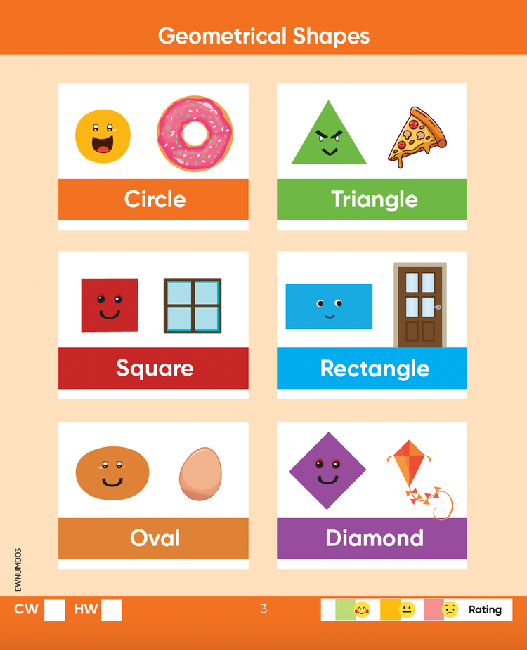 Edsmart Number Writing Book for Early Numeracy - Number writing 1-20, Book with Writing Practice (1-20) , Geometrical shapes and Measurements - Perfect for 3 and 4-Year-Olds