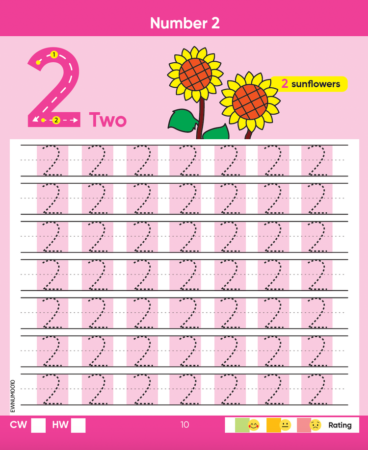 Edsmart Number Writing Book for Early Numeracy - Number writing 1-20, Book with Writing Practice (1-20) , Geometrical shapes and Measurements - Perfect for 3 and 4-Year-Olds