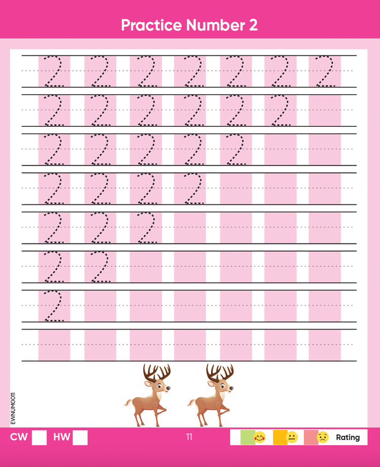Edsmart Number Writing Book for Early Numeracy - Number writing 1-20, Book with Writing Practice (1-20) , Geometrical shapes and Measurements - Perfect for 3 and 4-Year-Olds