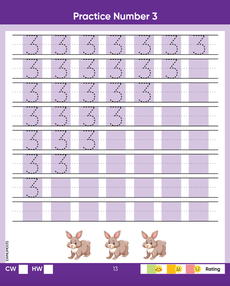 Edsmart Number Writing Book for Early Numeracy - Number writing 1-20, Book with Writing Practice (1-20) , Geometrical shapes and Measurements - Perfect for 3 and 4-Year-Olds