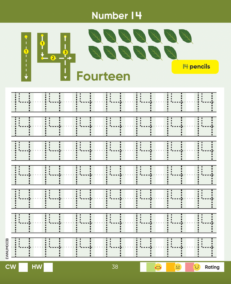 Edsmart Number Writing Book for Early Numeracy - Number writing 1-20, Book with Writing Practice (1-20) , Geometrical shapes and Measurements - Perfect for 3 and 4-Year-Olds