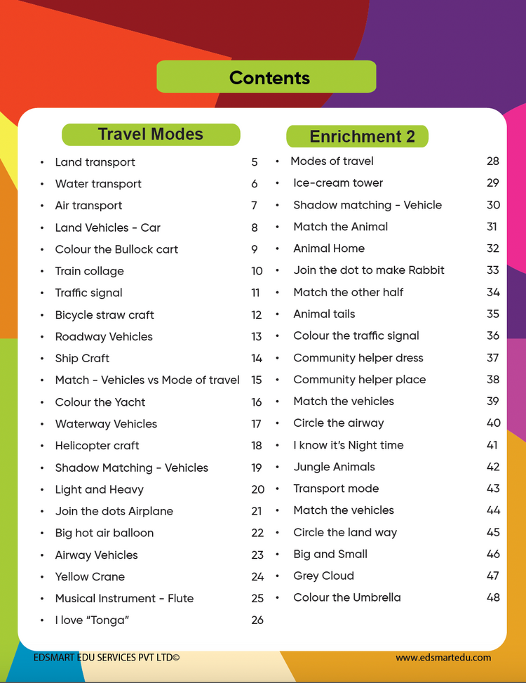 Edsmart Nursery Activity Book 5 for Kids in English | 3 to 5 years old children | 4 theme based activities like coloring, tracing & natural materials