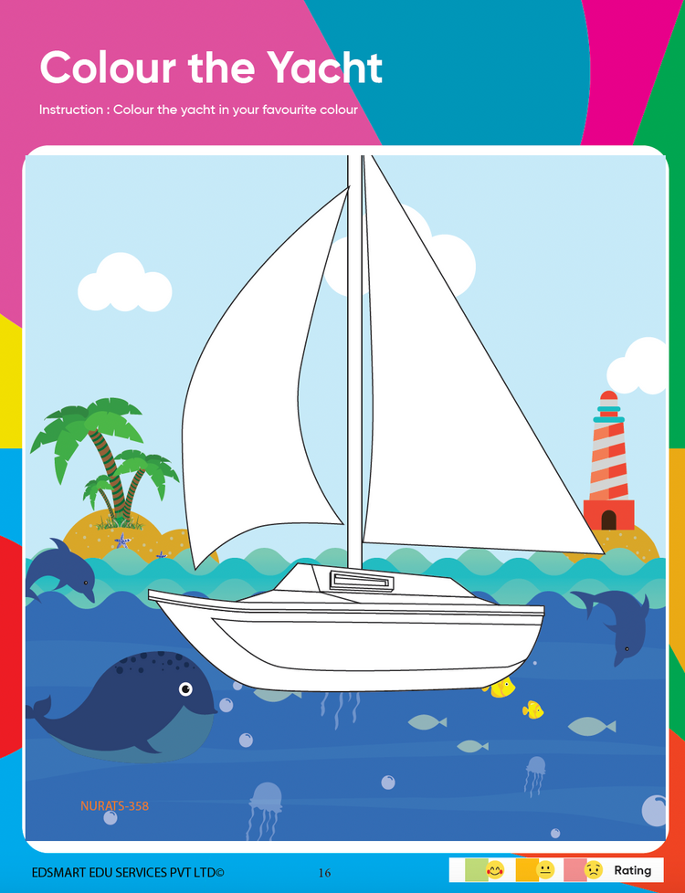 Edsmart Nursery Activity Book 5 for Kids in English | 3 to 5 years old children | 4 theme based activities like coloring, tracing & natural materials