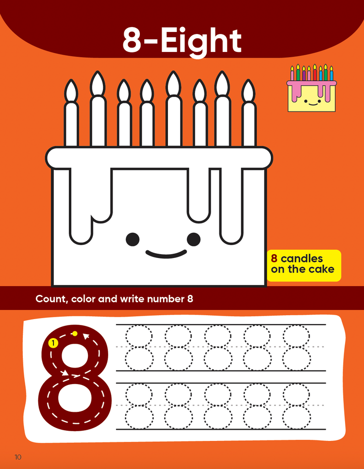 Wipe and Clean: Reusable Number Tracing 1-10 Book | Best Pencil Control Tracing Book for Kids with FREE Pen Included