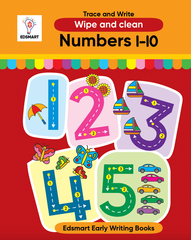 Wipe and Clean: Reusable Number Tracing 1-10 Book | Best Pencil Control Tracing Book for Kids with FREE Pen Included