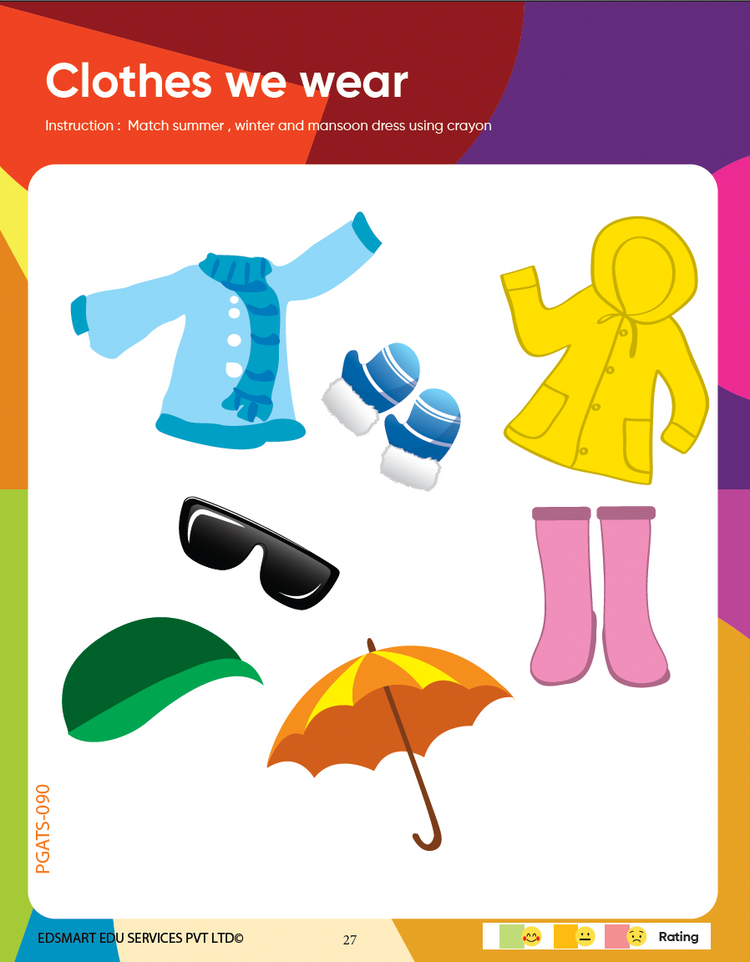 Edsmart Kids Activity Book for Kids 2 to 4 years old | Activities on Shapes, Fruits, Veggies and Seasons