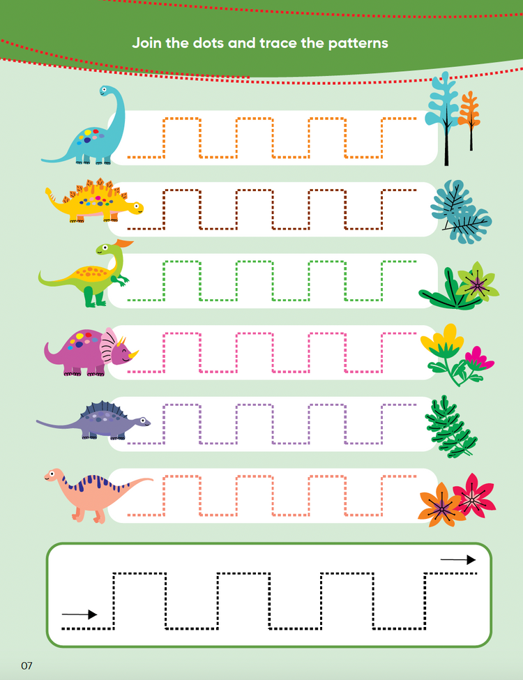 Wipe and Clean: Resuable Pattern Tracing Book - Pre-Writing Pattern tracing | Best Pencil Control Tracing Book for Kids with Free Pen Included