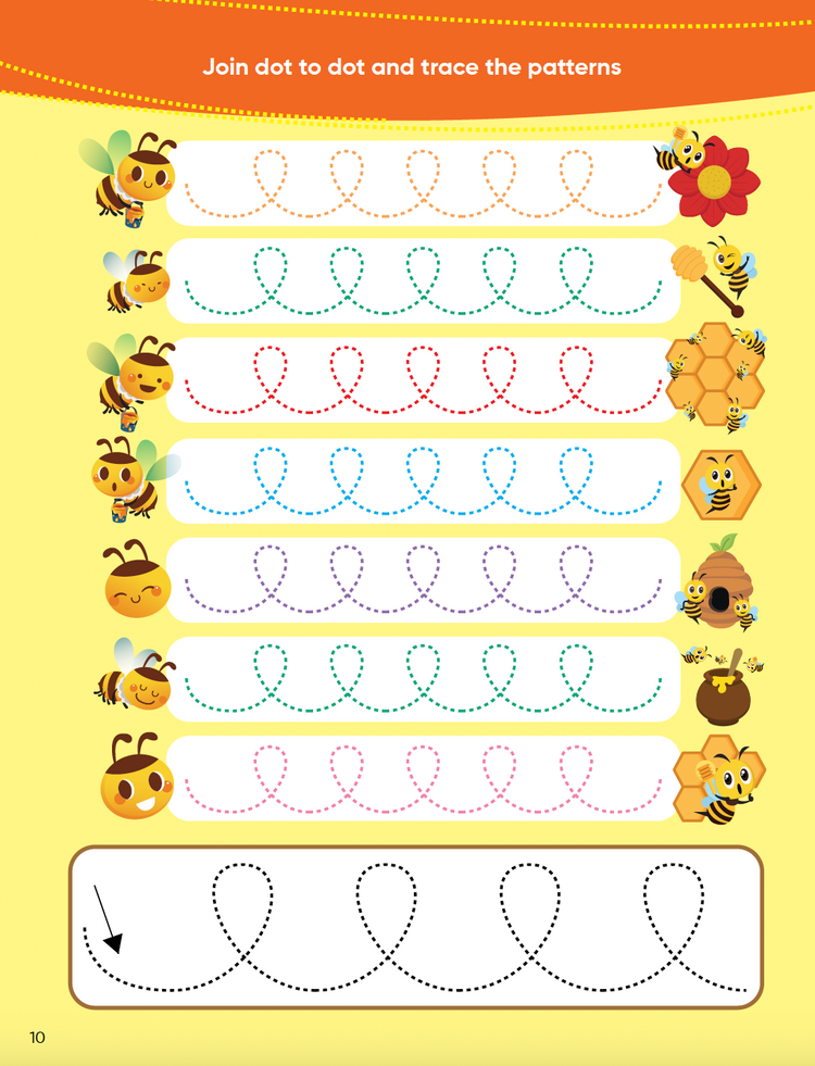 Wipe and Clean: Resuable Pattern Tracing Book - Pre-Writing Pattern tracing | Best Pencil Control Tracing Book for Kids with Free Pen Included
