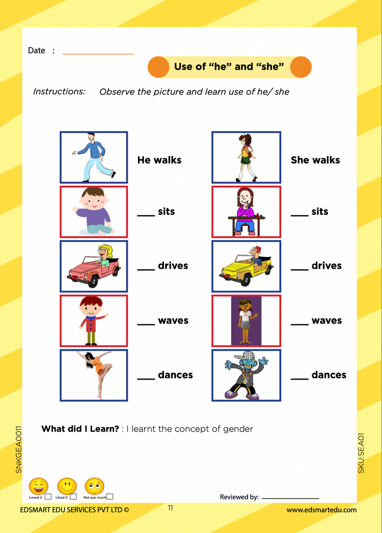 Senior KG English Activity and English Grammar Book, CBSE UKG English Grammar book