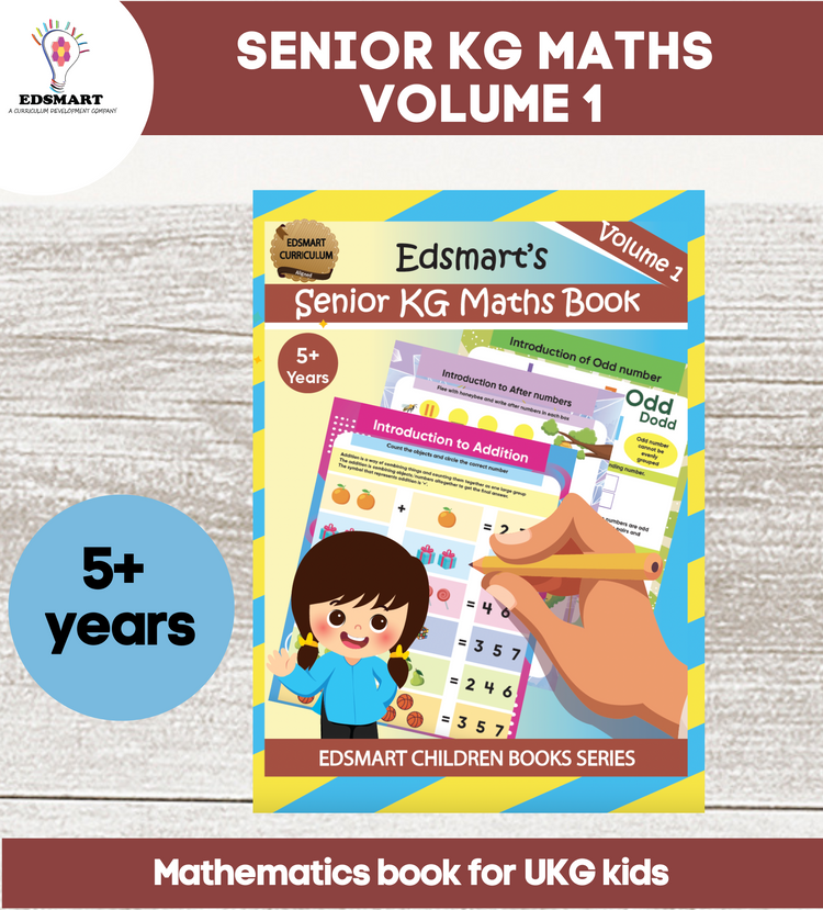 Senior KG Maths book - UKG Maths Workbook for 4+ Years CBSE / UKG Maths worksheets for kids CBSE / Kindergarten Maths Activity Text Books
