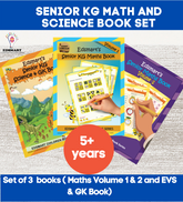 Senior KG Maths and Science GK Books/ UKG CBSE Maths and Science Workbooks/ Upper Kindergarten Maths worksheets for 5 years old/ UKG GK book