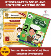 Edsmart English Word Writing & Sentence Writing Books set for Kids of 3-5 years old | 2 books - A4 Size | Handwriting Practice Book | activity books for 3 year old