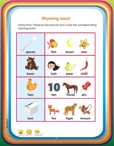 Edsmart Phonics Reader & English Cursive Word Writing Books Combo: A Reading and Writing for 4-Year-Olds| reading- sounds, blends and word for 4 years worksheets , Writing -Sight words, CVC words & 4 line writing for words