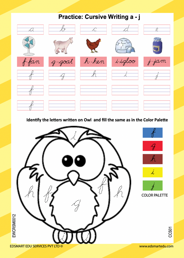 Senior KG English Book set ( UKG Activity Book, English Phonics Level 3, Cursive Small Letter Writing) | Teaches English reading with Phonics, English Language & Cursive Handwriting