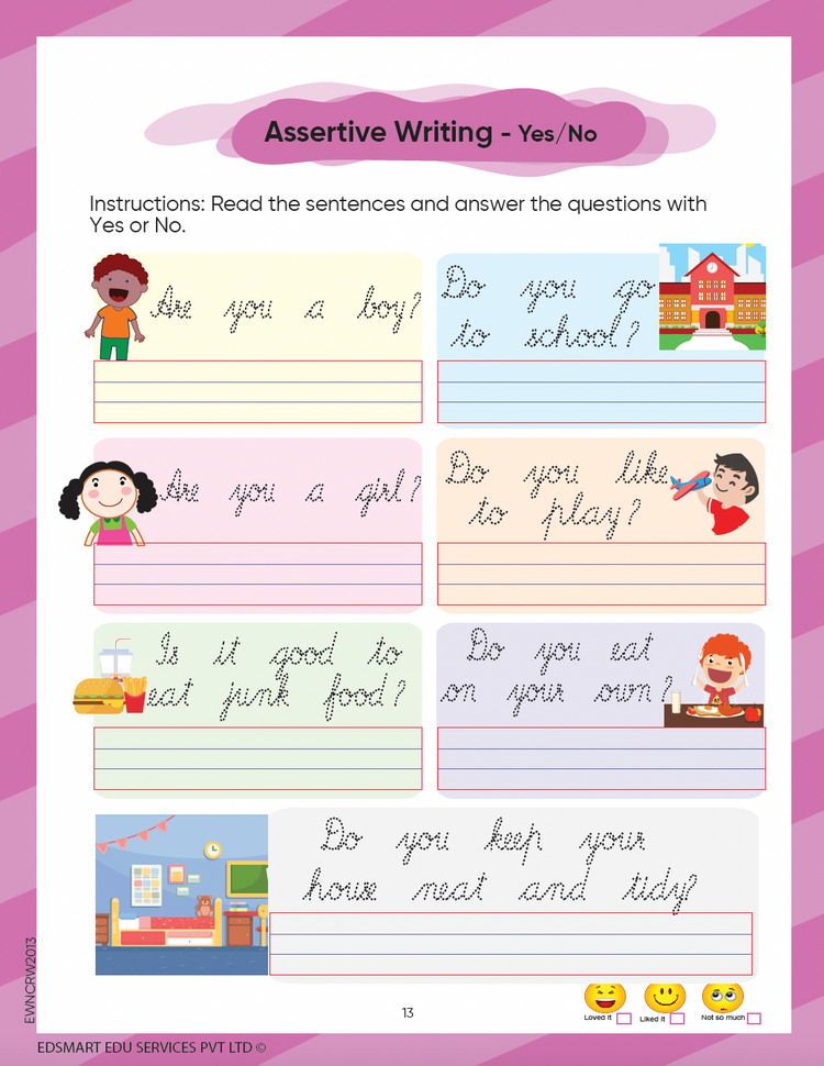 Edsmart Cursive word Writing Book Level 2, English Cursive copywriting book 3 letter word writing and sentence writing | Handwriting Improvement Books