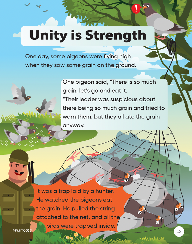 Edsmart Children Story Book 5 for 2-6 years old, 20 kids stories on nature, friendship, Panchatantra stories , Tenali rama and more