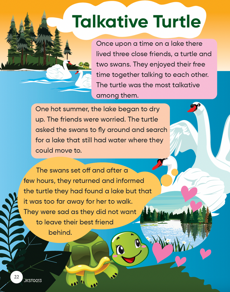 Edsmart Children Story Book 5 for 2-6 years old, 20 kids stories on nature, friendship, Panchatantra stories , Tenali rama and more