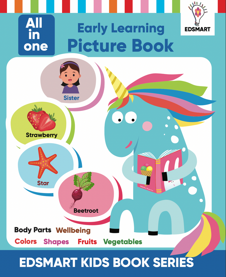 My First Picture Books for Kids - Body parts, Wellbeing, Colour, Shapes, Fruits, Veggies