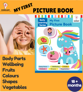 My First Picture Books for Kids - Body parts, Wellbeing, Colour, Shapes, Fruits, Veggies