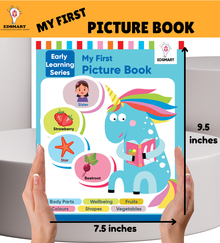 My First Picture Books for Kids - Body parts, Wellbeing, Colour, Shapes, Fruits, Veggies