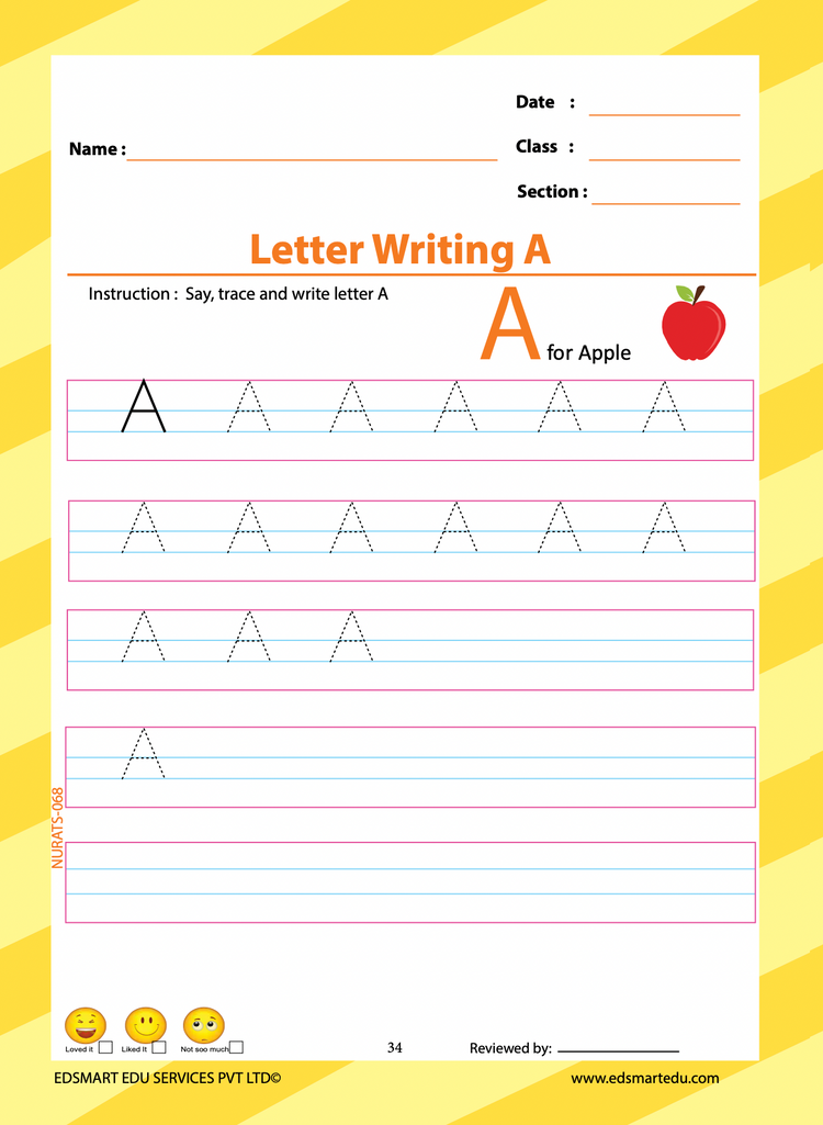 English Alphabet tracing writing copy and Nursery Number writing books combo for 3 -5 years (2 Books set)