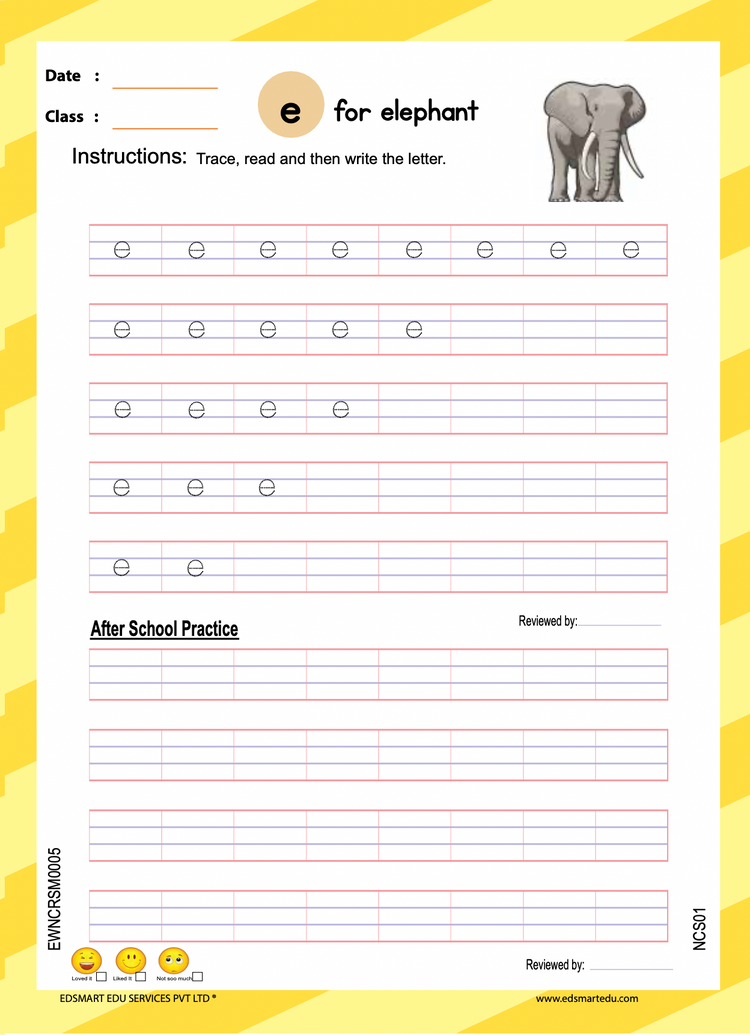 Edsmart English writing book small letters alphabets , 4 line kids writing - handwriting improvement books | alphabets writing books for kids